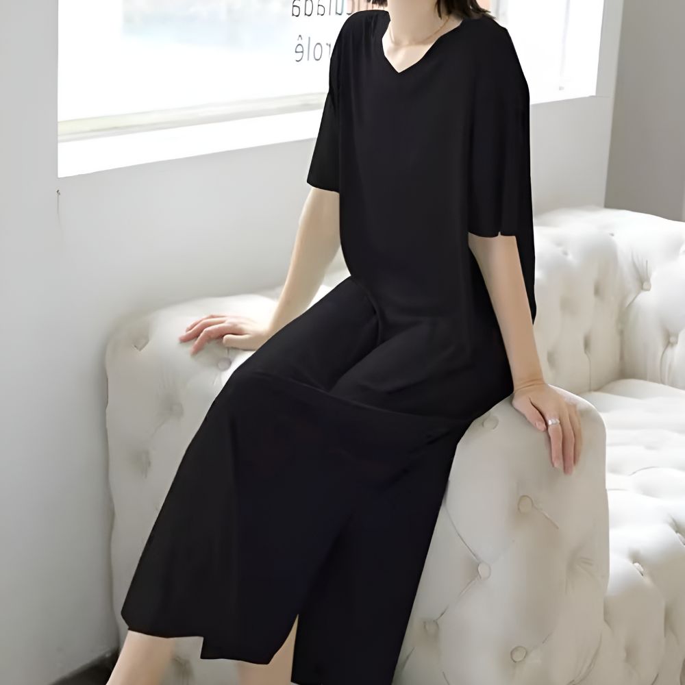 집에서입는원피스 냉장고원피스 보라색 구김없는 30대여름 이미지 6