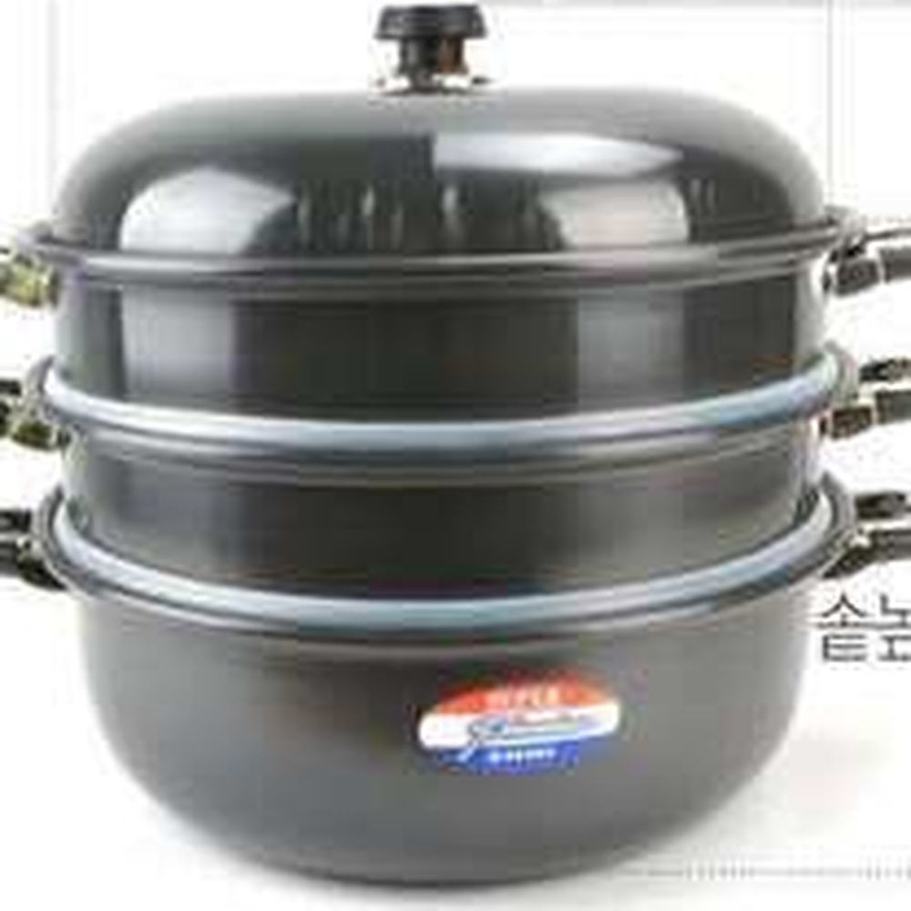 빠른조리수육용다용도찜냄비 실리콘바킹만능조리생선찜솥 경질코팅가스레인지경질찜솥 3단찜기 36호 - 상세 이미지 2