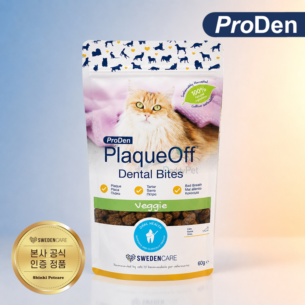 [N포인트1000] 프로덴 플라그오프 덴탈바이트 캣 고양이용 치석 감소 입냄새 제거 간식 60g - 상품 이미지