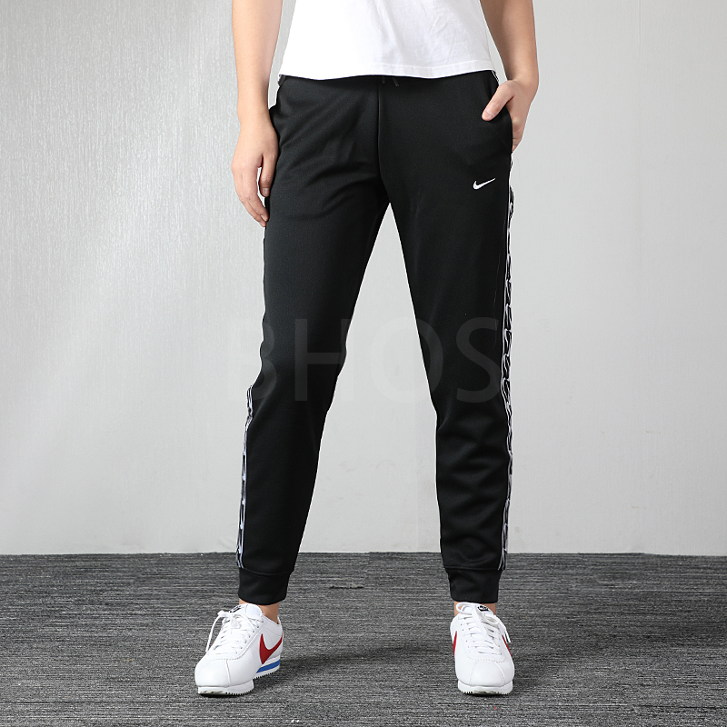 나이키 블랙 여성 팬츠 AS NSW JOGGER LOGO TAP