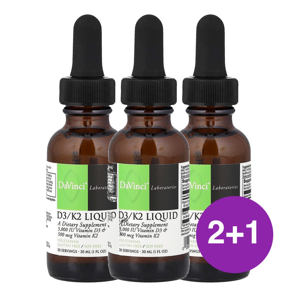 DaVinci Laboratories 액상 D3 K2 30ml, 3개 - 메인 이미지