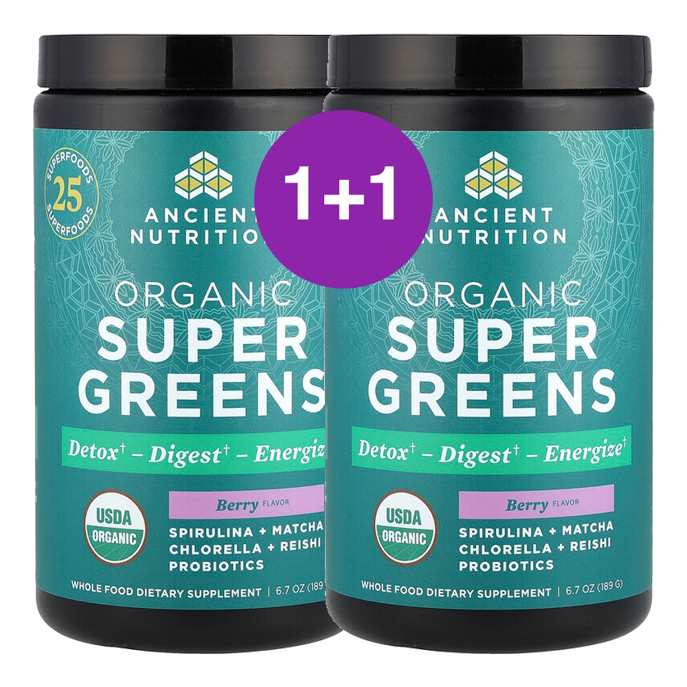 Ancient Nutrition USDA 슈퍼 그린 베리 189g, 2개 - 상품 이미지