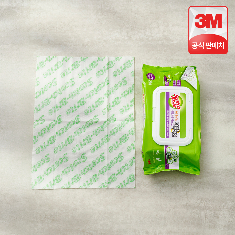 3M 스카치브라이트 표준형 올뉴 더블액션 물걸레 청소포 20매 - 상세 이미지 3