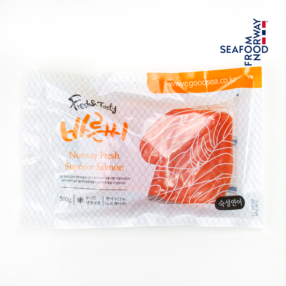 노르웨이 생연어 500g 숙성슬라이스 연어회 훈제연어 상품 이미지