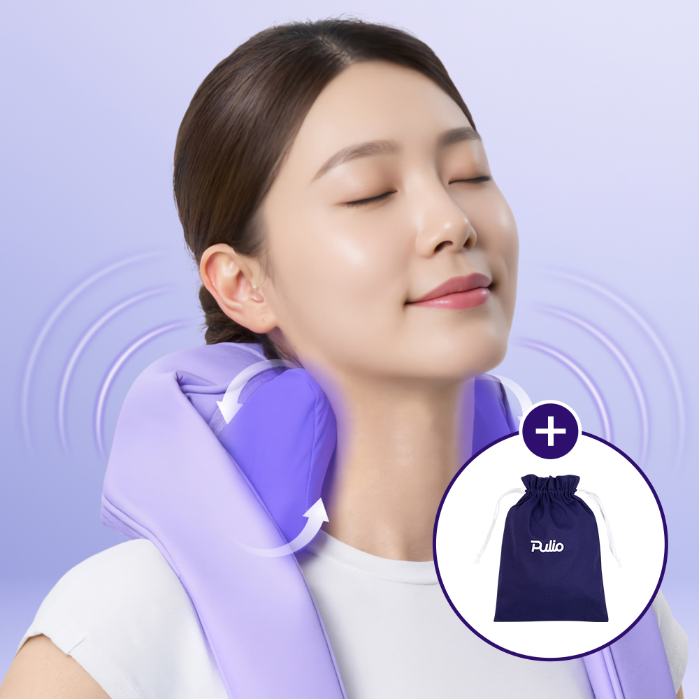 [풀리오본사] [선물SET] 목 어깨 라이트 마사지기 + 파우치