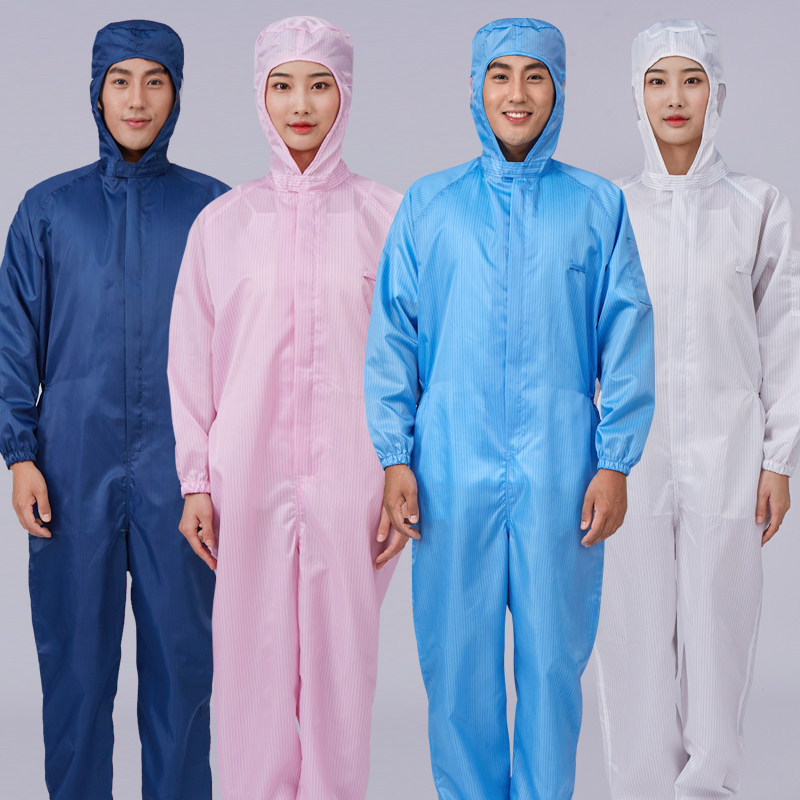 빅사이즈방진복 5XL 6XL 반도체 전신 무진복 정전기 후드 - 상품 이미지