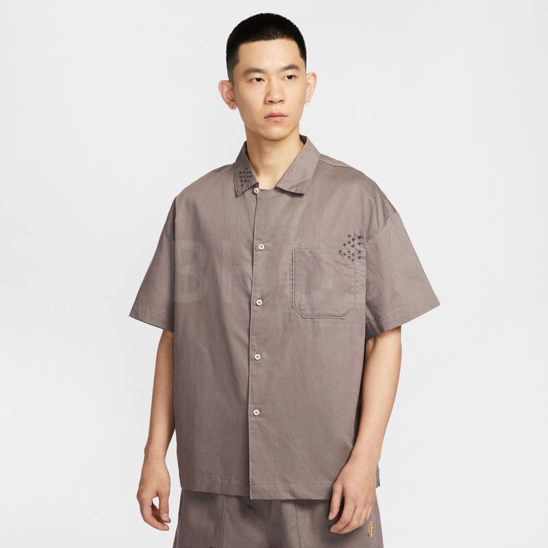 나이키 라이프 리넨 숏슬리브 버튼 다운