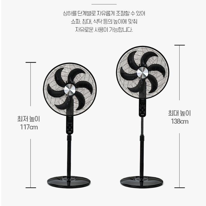 식당용 50cm 공업용선풍기 공장 산업용 리모컨형 키큰 스탠드선풍기 이미지 6