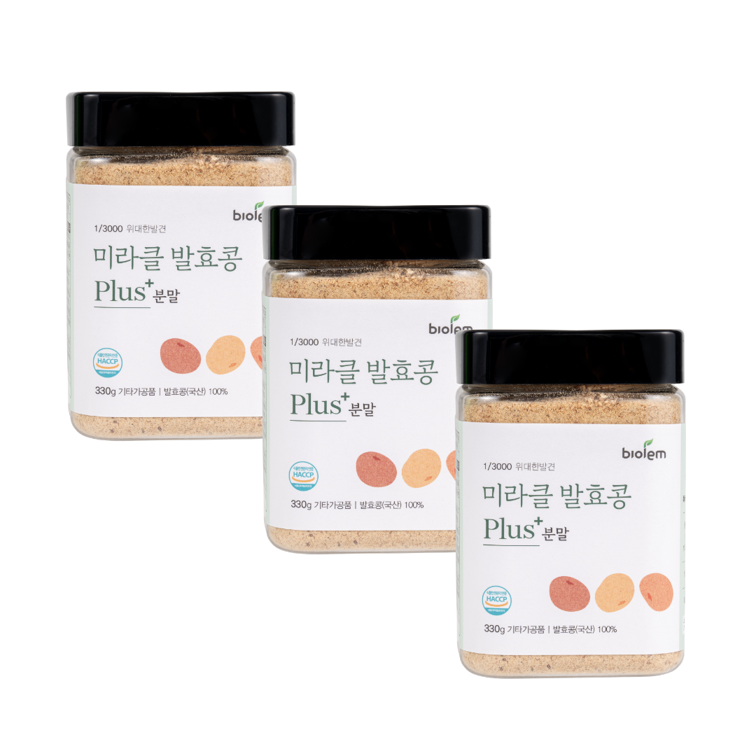 100%국산 청국장가루 분말 특허균주 미라클발효콩 330g, 3개 - 상품 이미지
