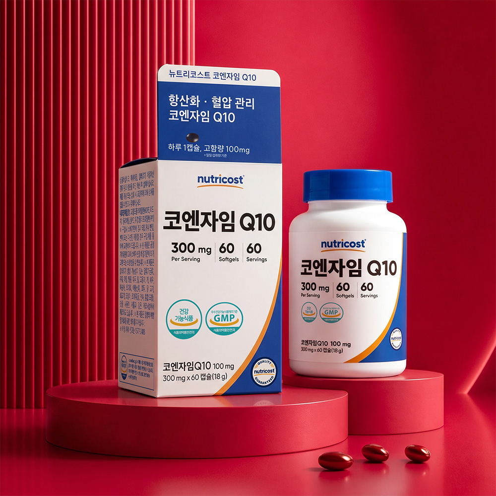뉴트리코스트 코큐텐 코엔자임Q10(100MG) 소프트젤 60정, 1개 - 상품 이미지