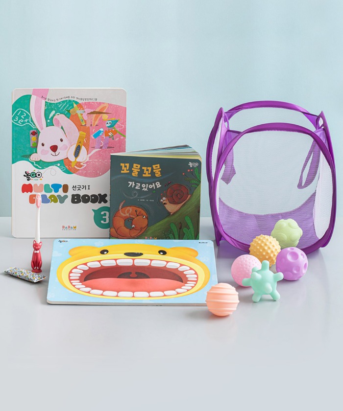 (다르담) 아기 유아 소프트 쿠션 촉감 놀이 촉감공 소근육 발달 교구 교재 5종 세트 - 상품 이미지