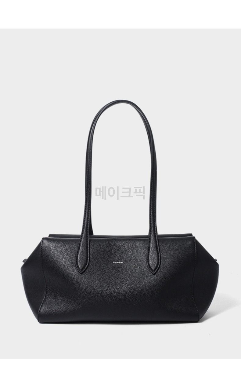 메이크픽 천연소가죽 볼링백 스퀘어 숄더백 데일리 직장인 출근가방 이미지 7
