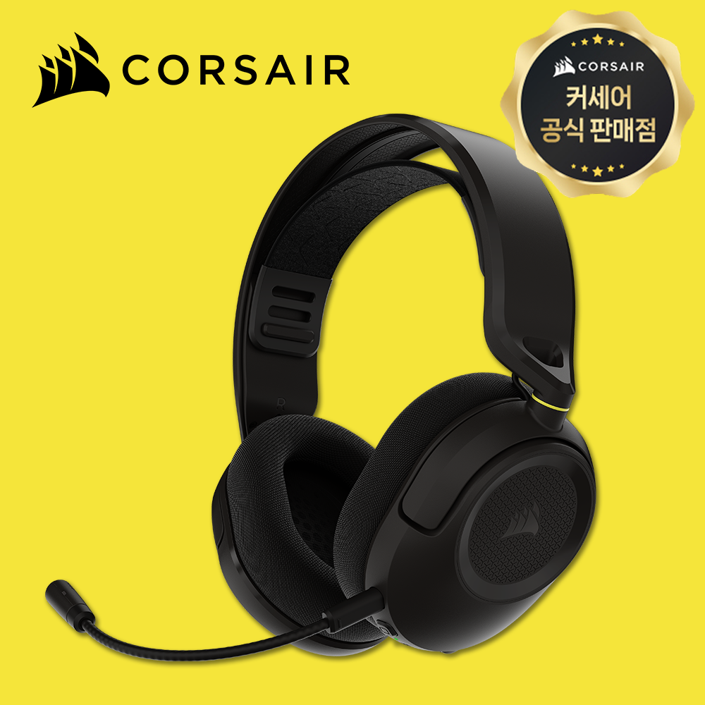[국내정발] 커세어 HS35 V3 게이밍헤드셋 무선, 카본 제품 이미지