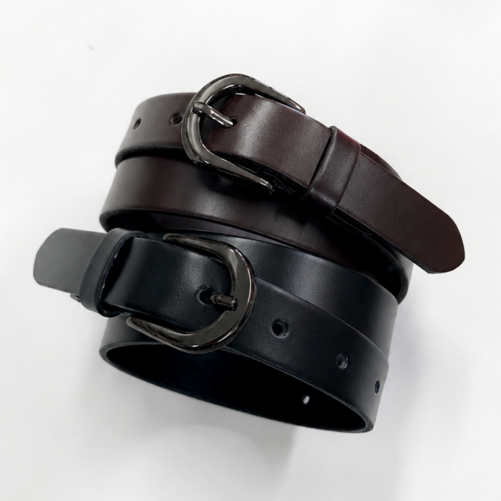 플럼도트 25mm 이탈리아 통가죽 어반 블랙 벨트 HN13 남녀공용 - 상품 이미지