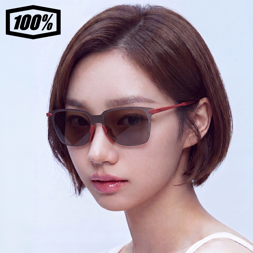 100% 레제르 스퀘어 운동 고글 러닝 스포츠 선글라스 크림슨 실버 60020-00004 - 상품 이미지
