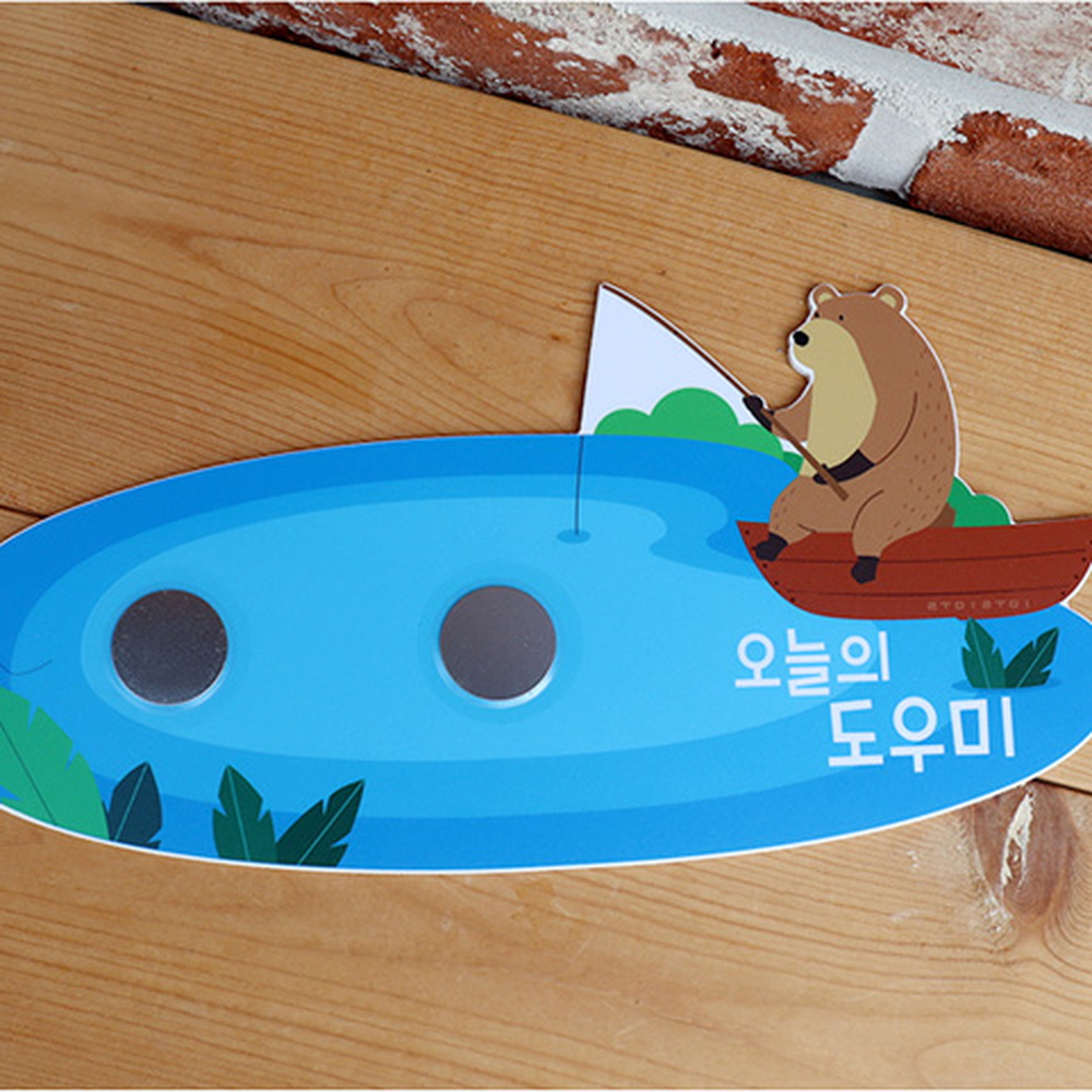 사무실용이름표홀더 원형철판교실용이름표거치대 마그네틱안내표시 - 상세 이미지 2