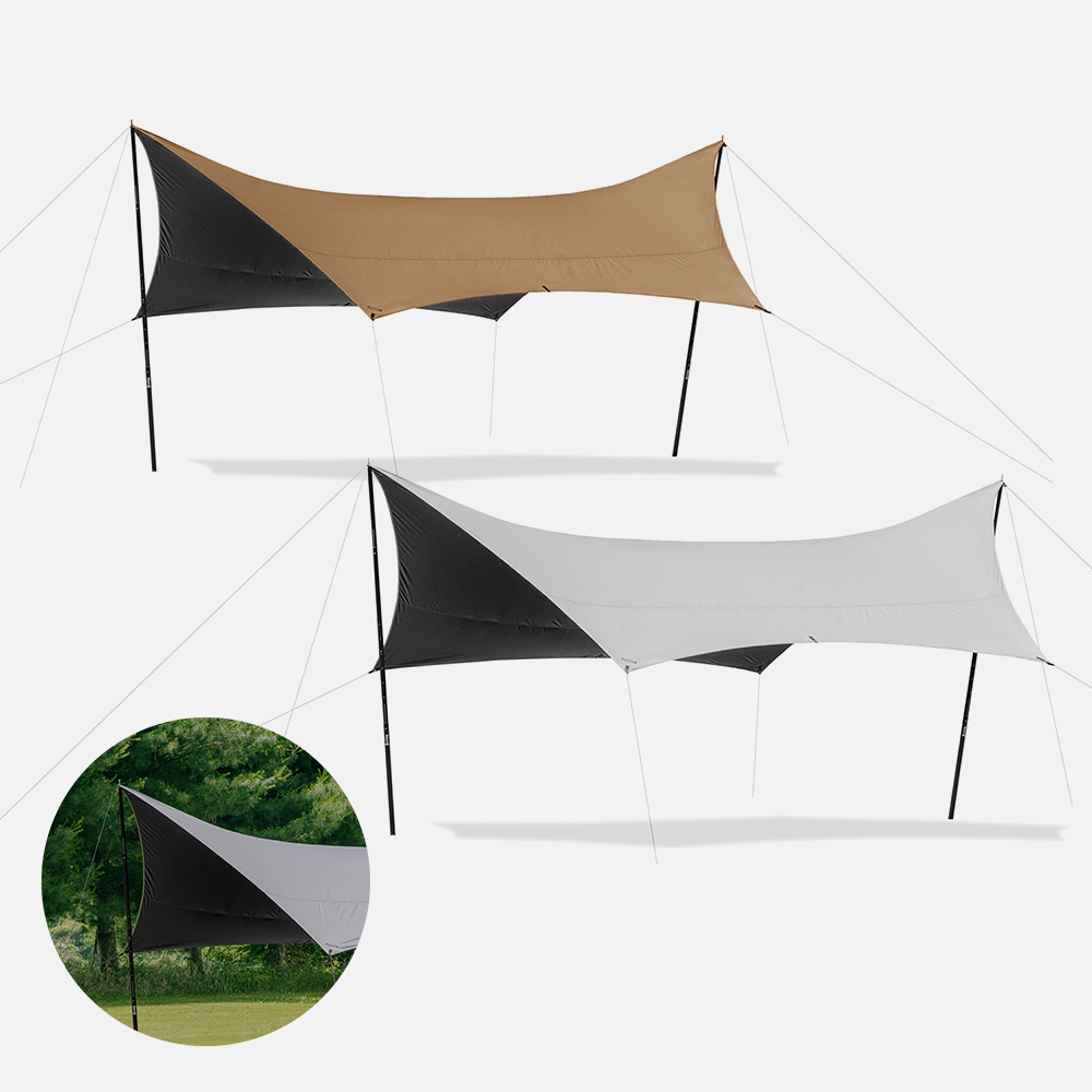 디얼스 헥사타프 HEXA TARP 지오에어 호환타프 실타프 경량타프 블랙코팅타프 이미지 7