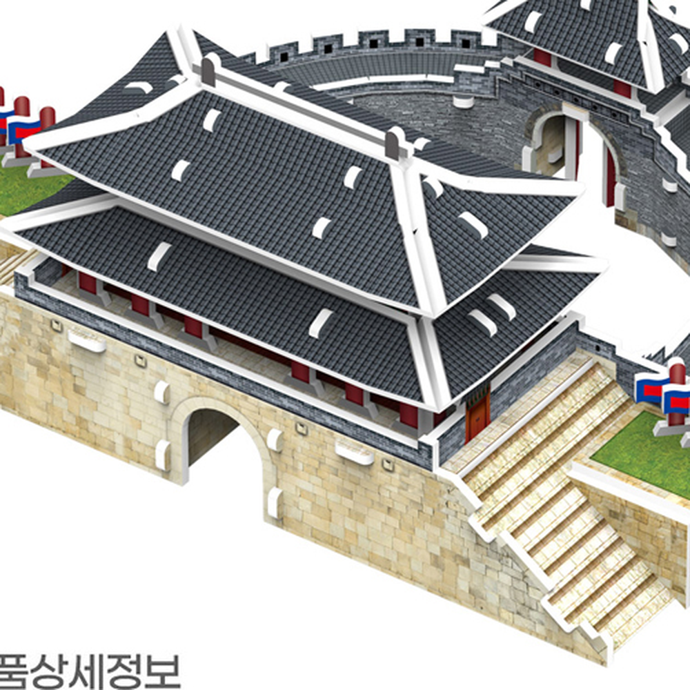 교육용교구건축모형팔달문퍼즐 DIY키트역사공부 만들기놀이수원화성퍼즐 3D퍼즐 - 상세 이미지 5