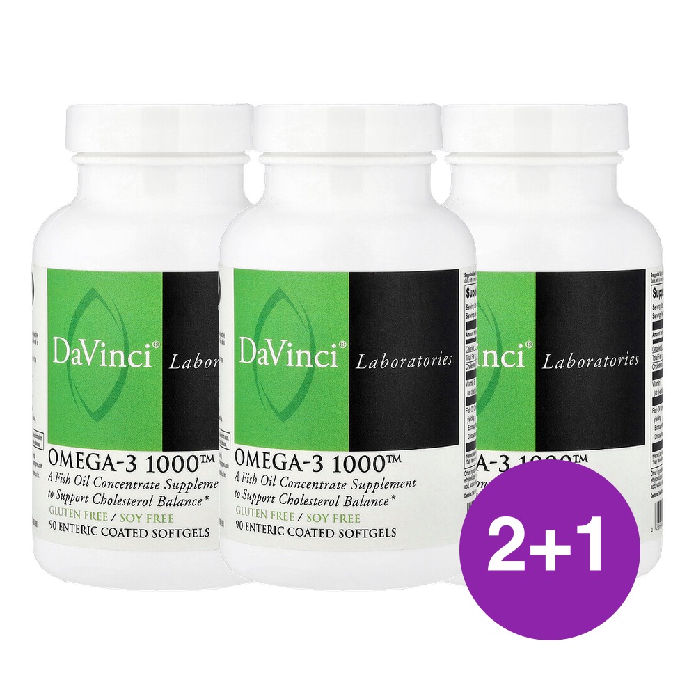 DaVinci Laboratories Omega-3 1000 90정, 3개 - 메인 이미지