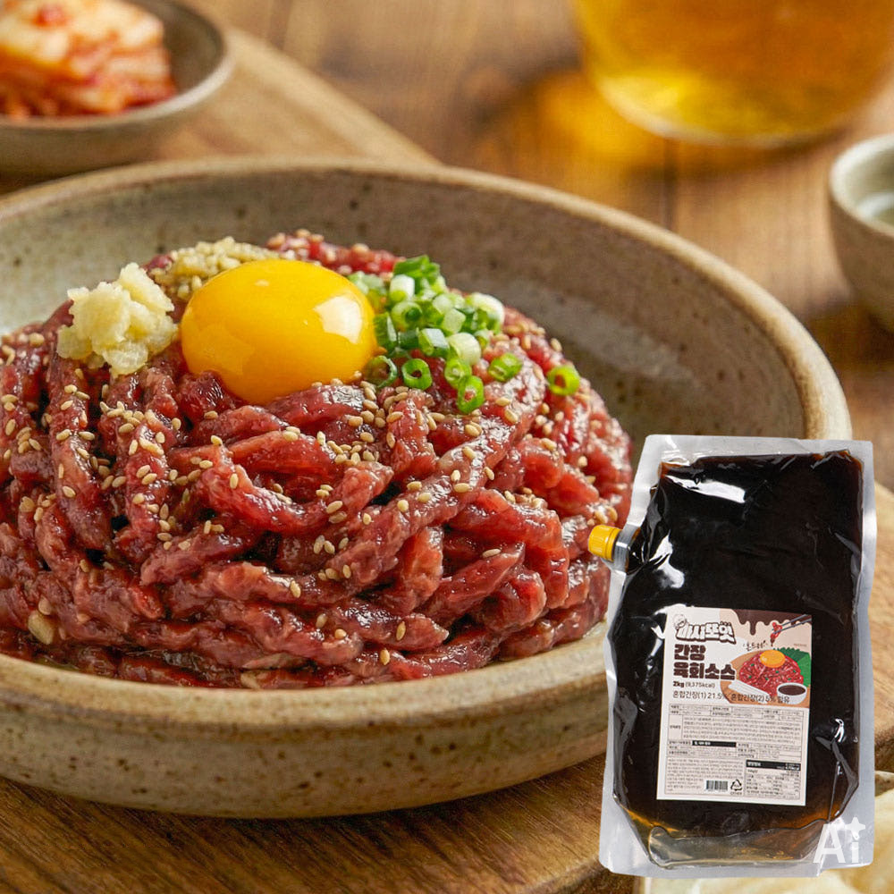 마시또잇 육회소스 간장맛 2kg 육사시미 육회 양념 업소용 - 상품 이미지