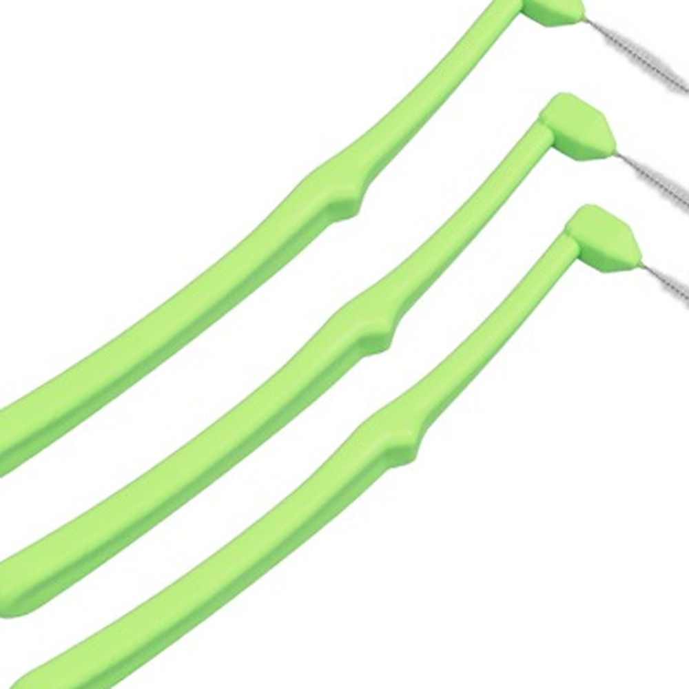휴대용구강청결치아칫솔 위생캡잇몸관리치간솔 L형치아관리치간칫솔 3P 0.8(SS) - 상품 이미지