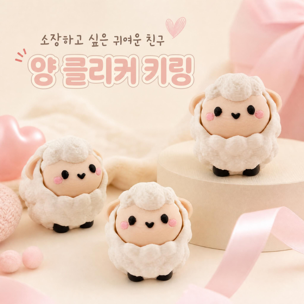 양 클릭커 키링 클리커 딸깍이 - 상세 이미지 4