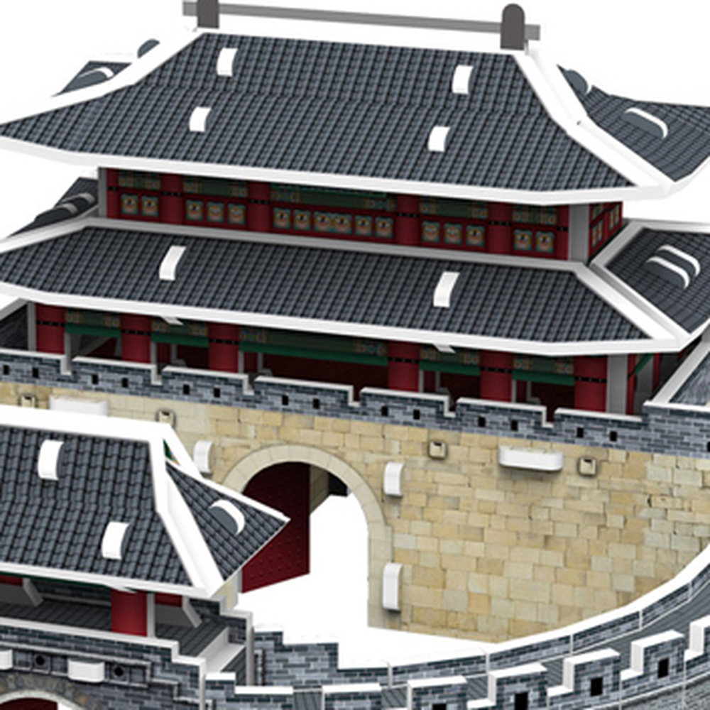 교육용교구건축모형팔달문퍼즐 DIY키트역사공부 만들기놀이수원화성퍼즐 3D퍼즐 - 상세 이미지 2