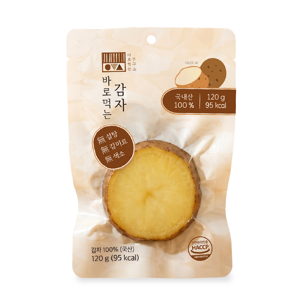 바로먹는감자 찐감자 다이어트 간편 아침 식사대용 실온 보관 120g, 10개
