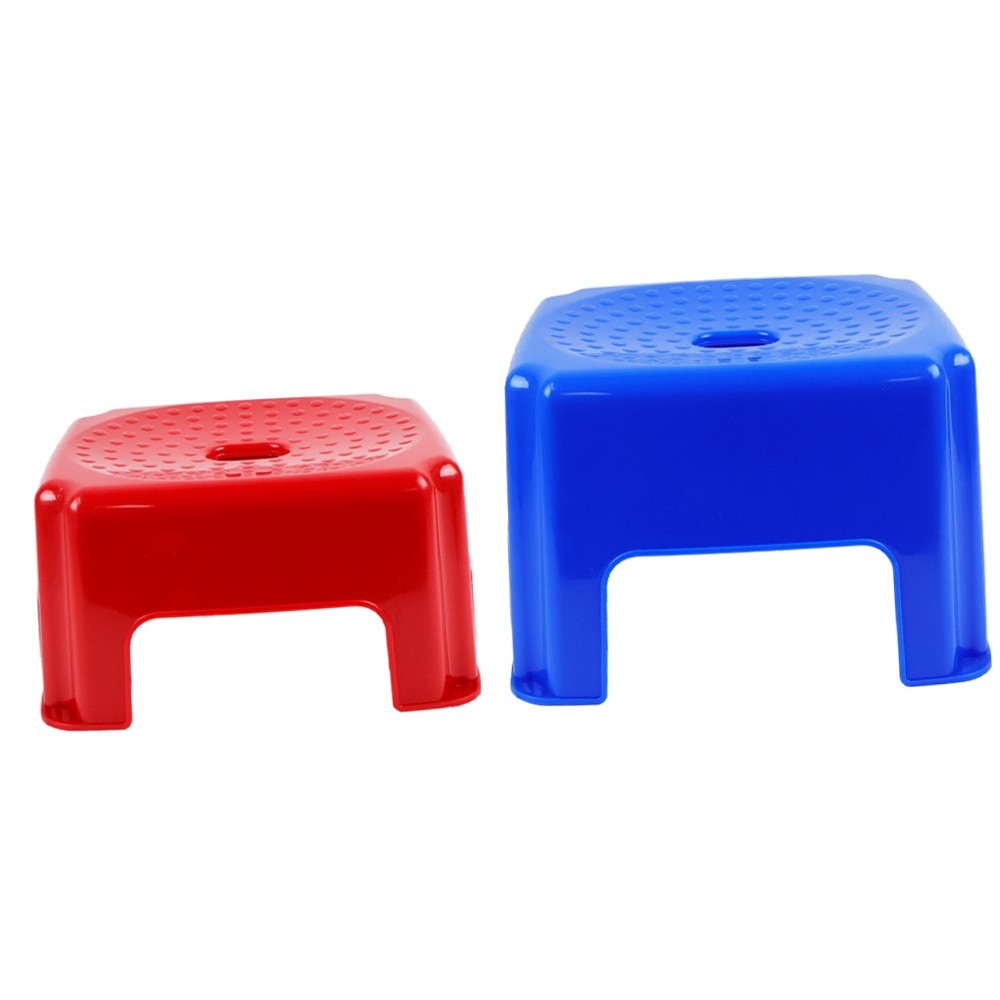 흔들림없는가정용웰빙의자 심플디자인간이용스퀘어체어 튼튼한구조인테리어사각의자 1인가구 적색 1호 - 상품 이미지
