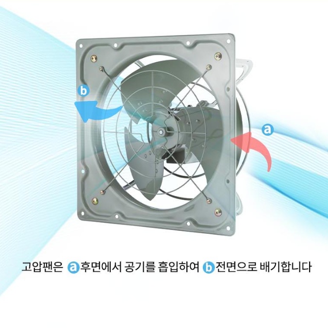 주방 환풍기 창문형 환기팬 업소용 배기팬 팬직 고압팬 TFP-F40DSE - 상세 이미지 4