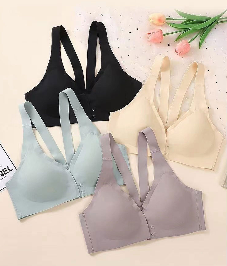 앞후크 노와이어 브라 브라렛 심리스 브라 속옷 패드일체형 2XL A B C D 컵 이미지 8