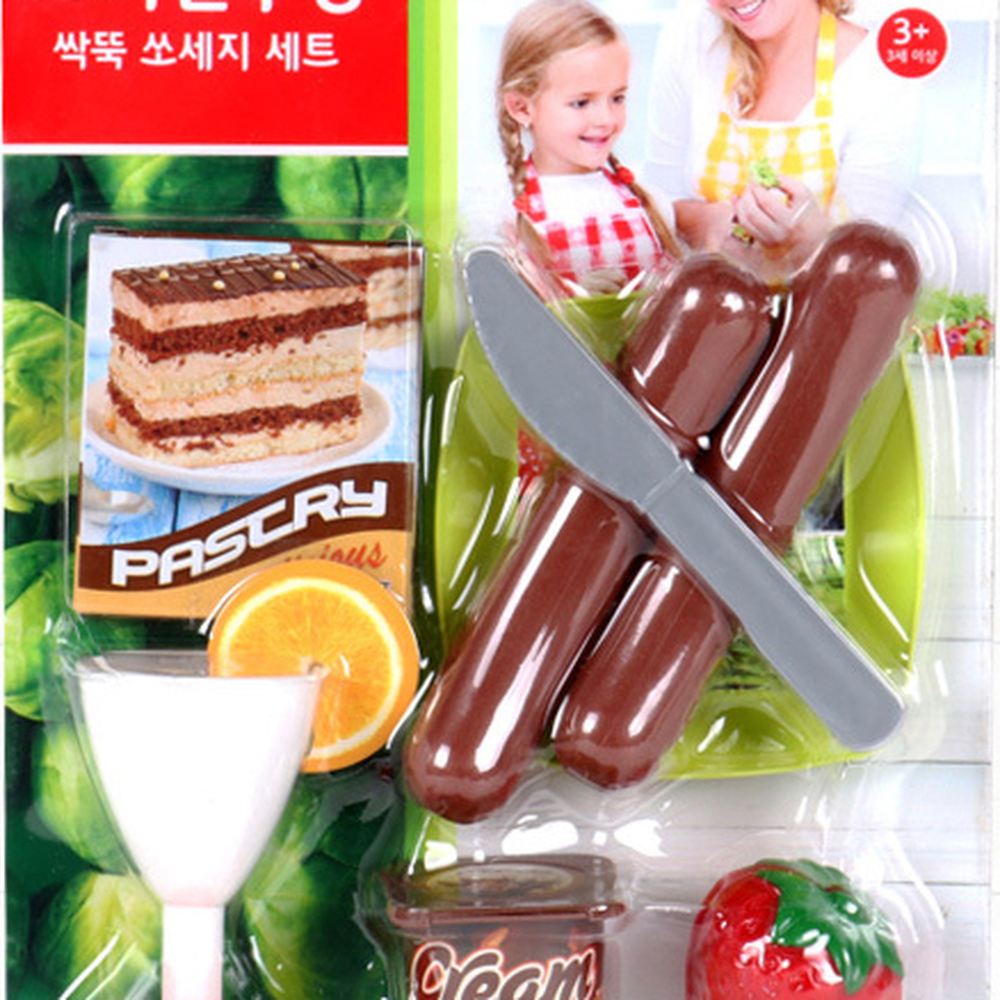 아기선물주방놀이세트 소세지커팅유치원소꿉놀이세트 과일모형어린이집 3세이상 - 상세 이미지 2
