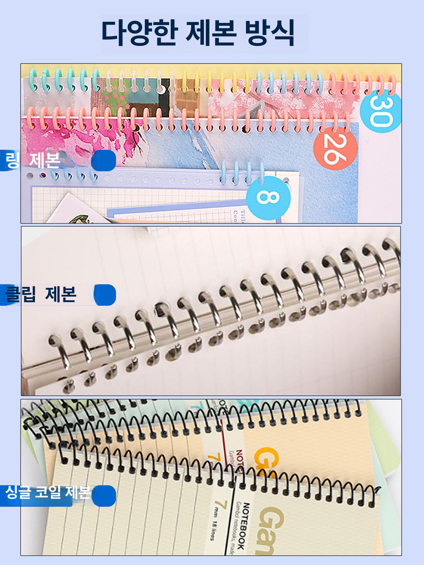 제본 천공기 KD15 다공펀치 바인딩 펀칭 수동 타공기 KD15 + 12mm 믹스 펜치 클립 5줄 - 상세 이미지 4