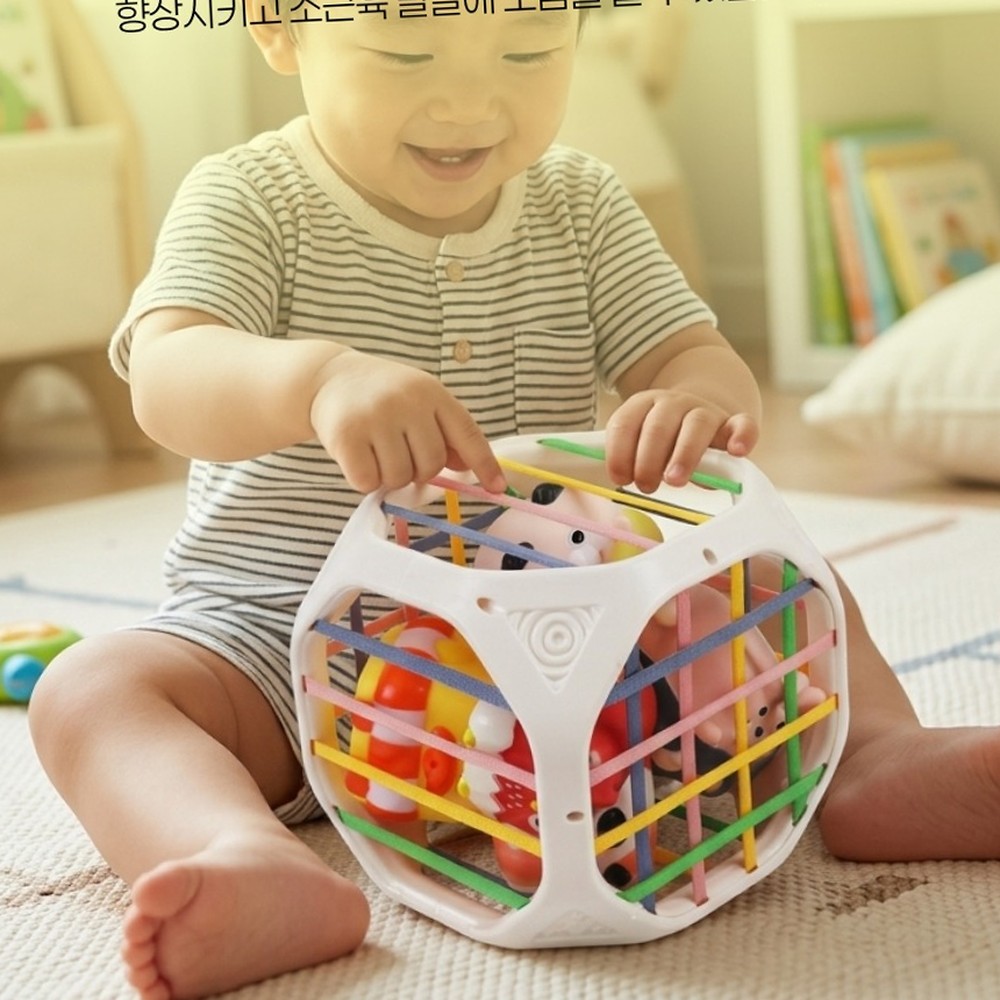 창의력향상오감발달동물인형장난감 호기심발달실내활동촉감놀이인형 두뇌자극소근육장난감 - 상품 이미지