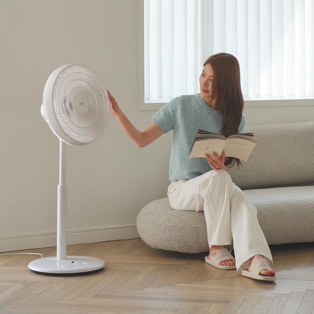 저소음 써큘레이터형 스탠드선풍기 키높이 리모컨 발터치선풍기 35cm 이미지 8