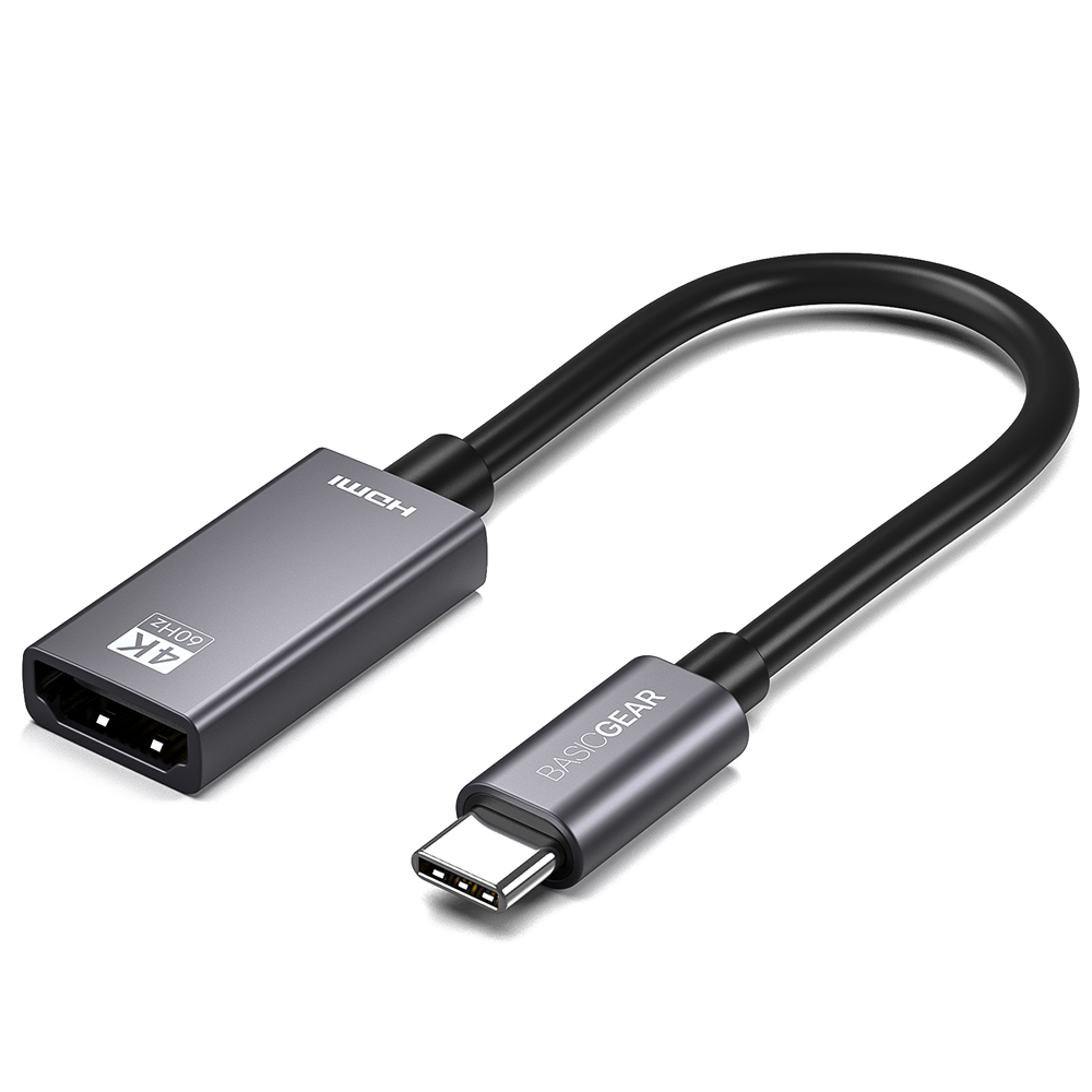 베이직기어 슬림 C타입 to HDMI 4K 60Hz 미러링 변환 젠더 케이블 - 상품 이미지