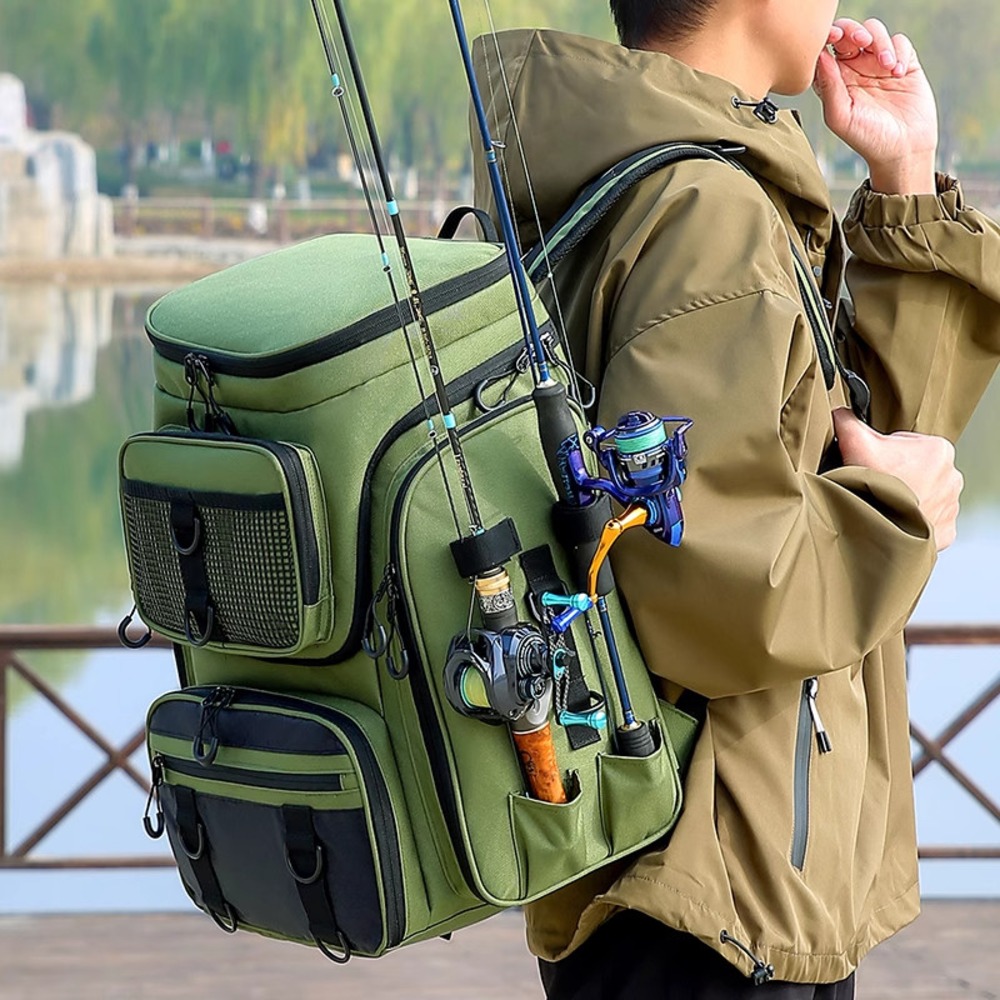 낚시가방 낚시대 하드케이스 바다낚시 보조가방 로드케이스 낚시 블랙 37x26x46 - 상품 이미지