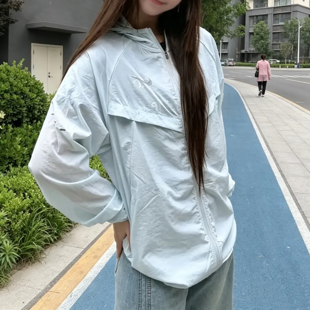 나이키 스트라이드 리펠 UV 러닝 후드 자켓 바람막이 블루 HV4549-474 - 상품 이미지