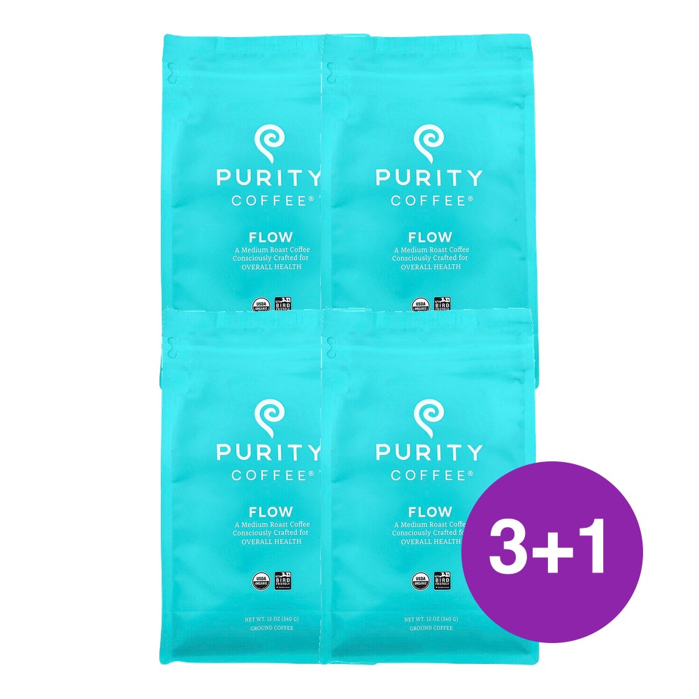 Purity Coffee 플로우 분쇄 미디엄 로스트 340g, 4개 - 상품 이미지