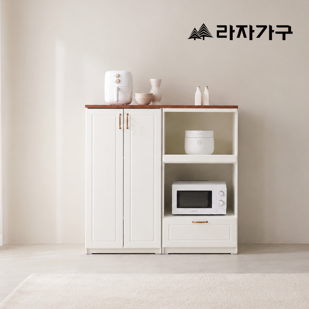 라자가구 마레 양문 도어형 3단 슬림 주방 선반 수납장 600 - 상세 이미지 2