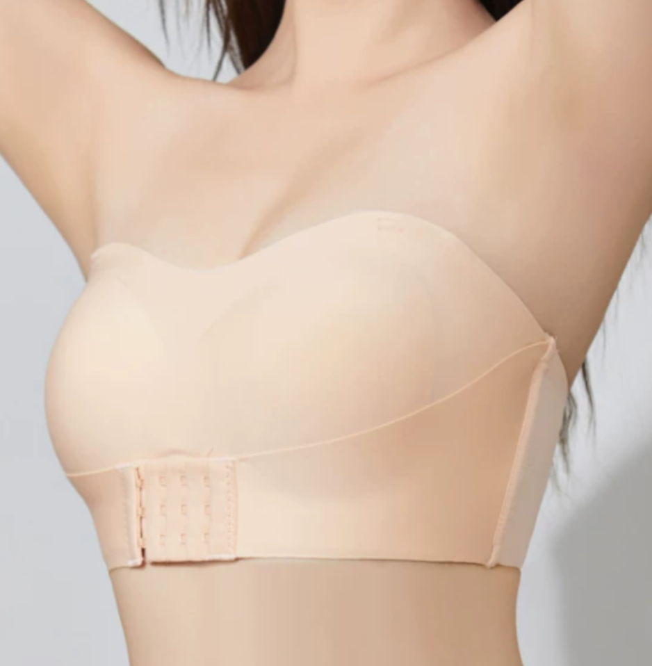 끈없는 오프숄더 브라 브라렛 속옷 웨딩 드레스 여름 원피스 앞후크 가슴모아주는 튜브탑 - 상세 이미지 4