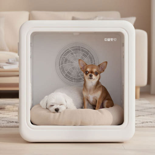 [디클펫] 펫드라이룸 강아지 고양이 드라이기 털 건조기 말리기 러브에어 플러스 - 상품 이미지