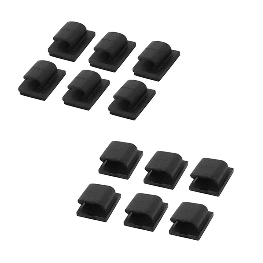 양면테이프깔끔한환경전선정리클립 간편부착 싱글더블배선정리클립 6개입 - 상품 이미지
