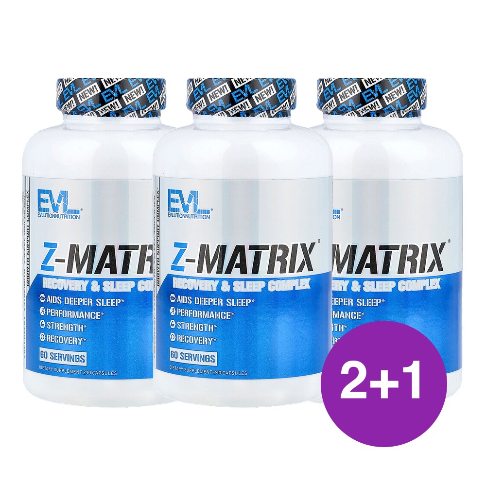 이보루션뉴트리션 Z-Matrix 수면 복합체 240캡슐, 3개 - 상품 이미지