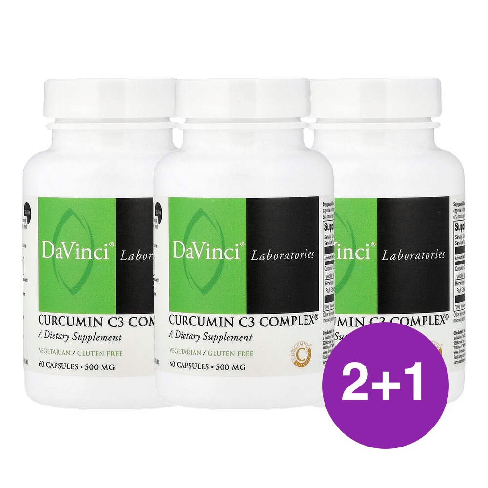 다빈치 래보라토리스 커큐민 C3 복합체 500mg 60정, 3개 - 상품 이미지