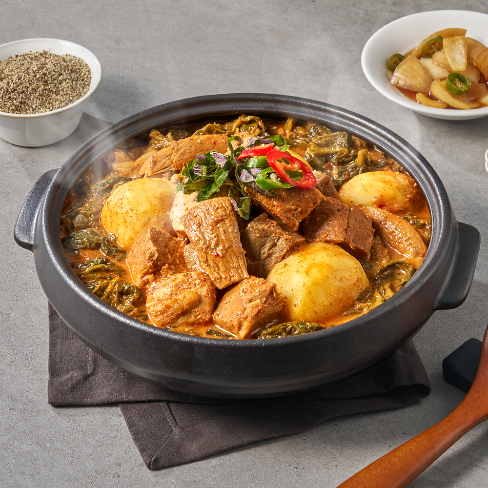 진심먹거리 순살 뼈해장국 감자탕 900g x2팩 밀키트 - 상세 이미지 2