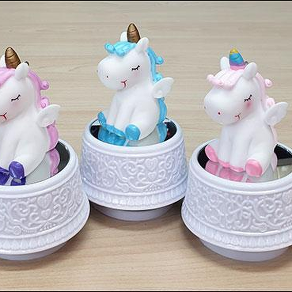 간편조립 회전오르골 컬러LED 유니콘오르골만들기 노래나오는무드등 - 상세 이미지 2