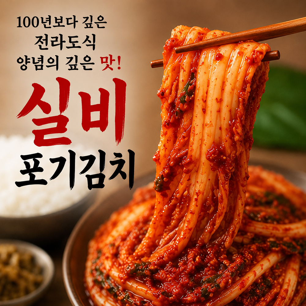 100년보다깊은 전라도 실비 포기김치 1kg 2kg 3kg - 상품 이미지