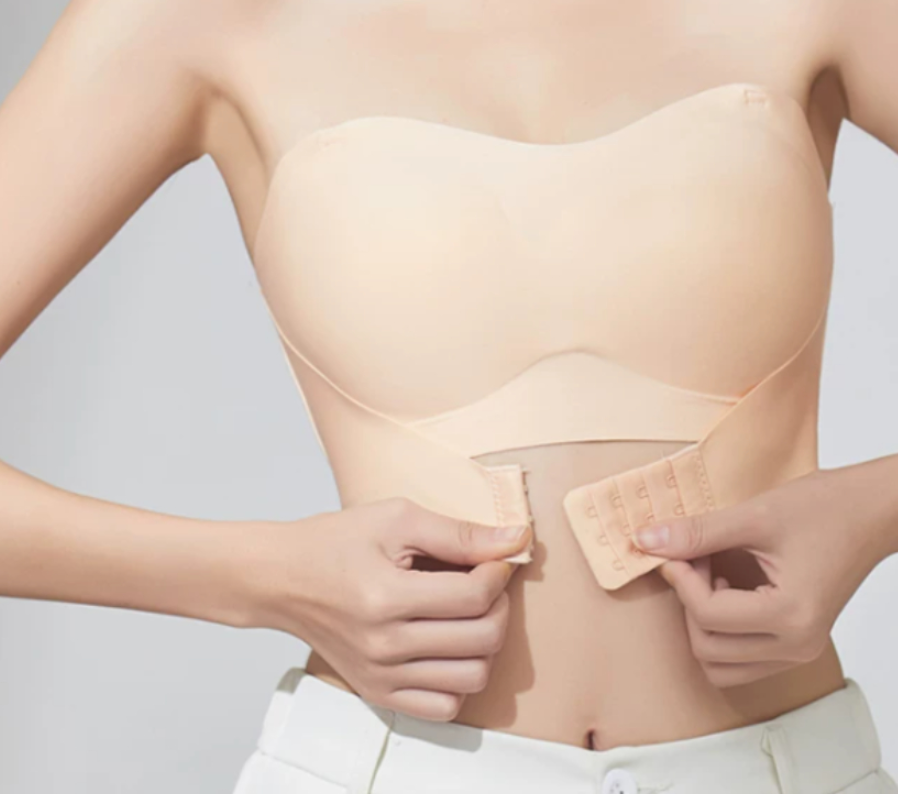 끈없는 오프숄더 브라 브라렛 속옷 웨딩 드레스 여름 원피스 앞후크 가슴모아주는 튜브탑 - 상세 이미지 5