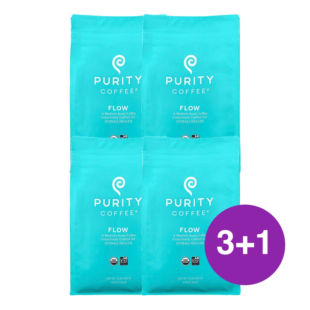 Purity Coffee Flow 원두 미디엄 로스트 340g, 4개 - 상품 이미지